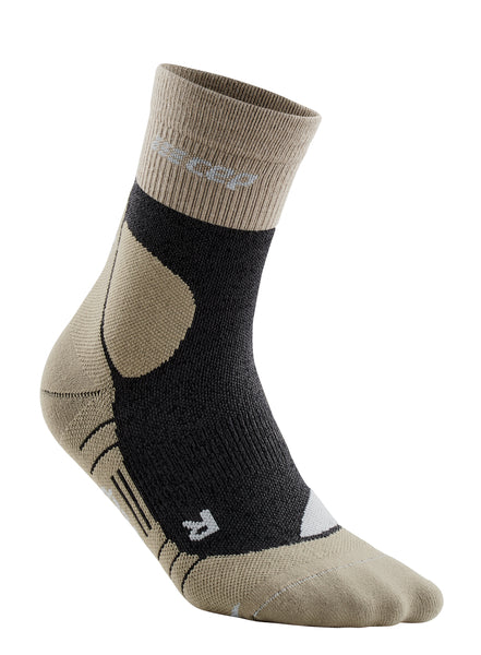 CEP Men's Hiking Merino Mid-Cut Socks - Sand/Grey ( WP3CH4 ) - Image 3