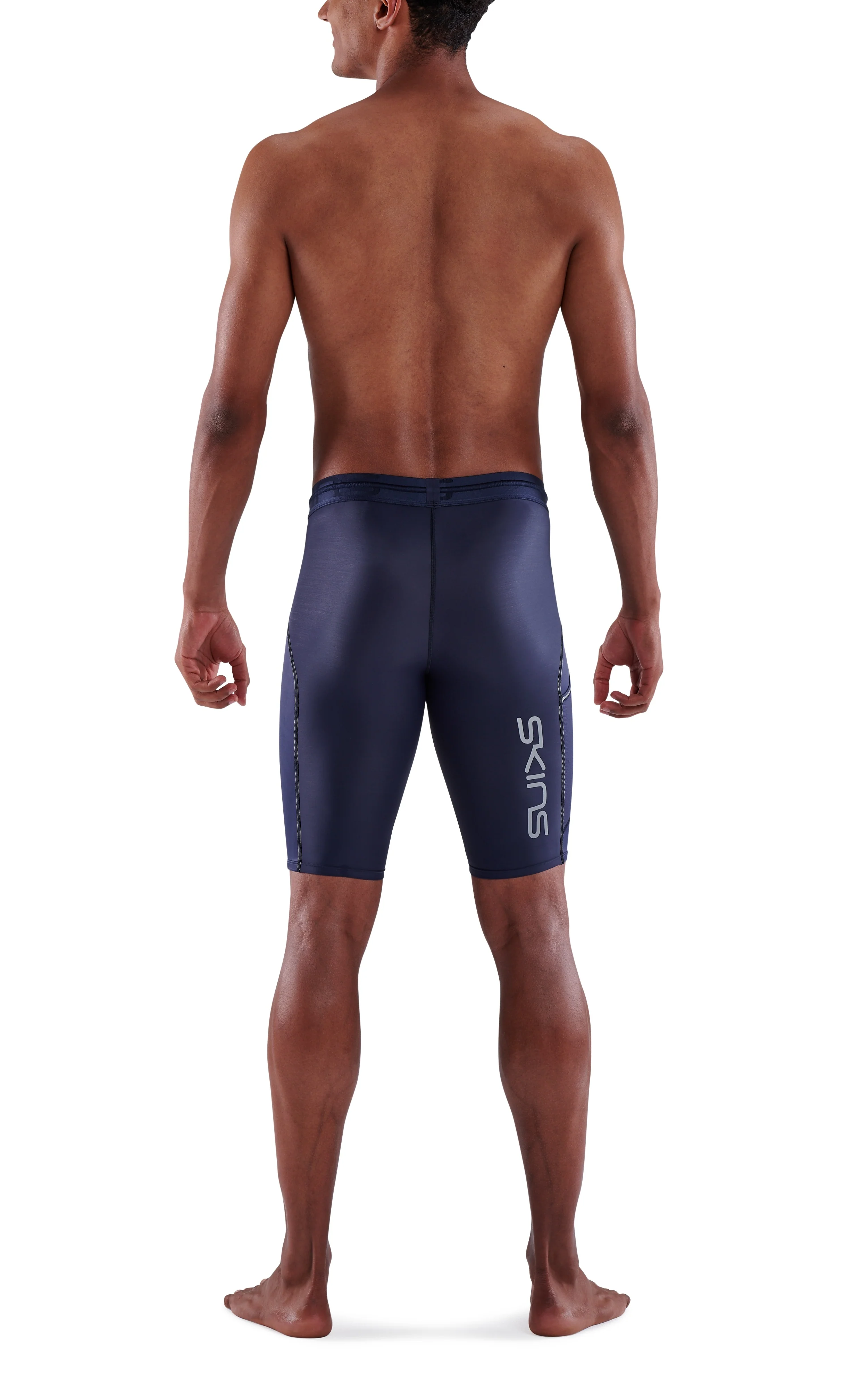SKINS Men's Compression Half Tights 3-Series - Navy Blue - Image 4