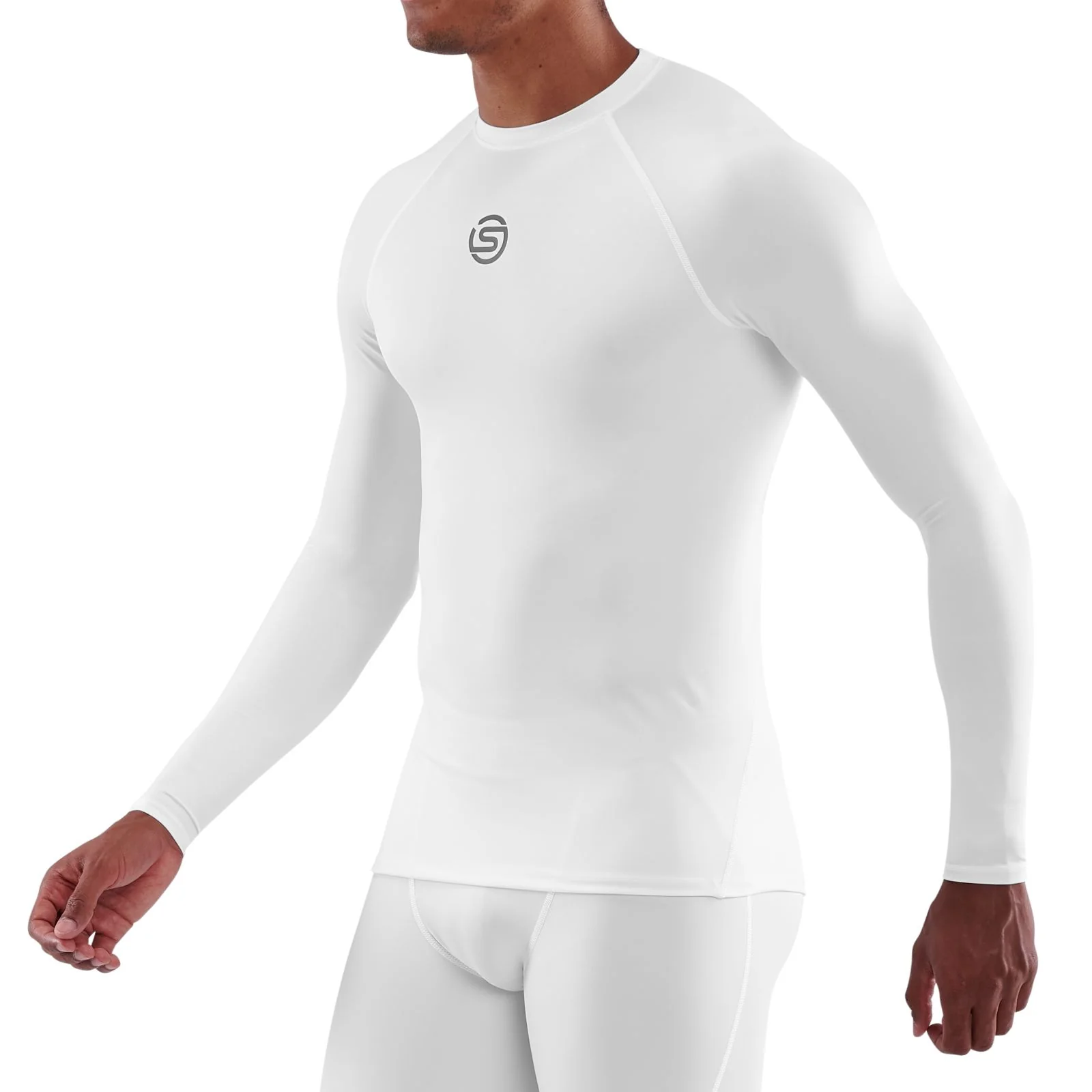 SKINS Men's Compression Long Sleeve Tops 1-Series - White - Image 3