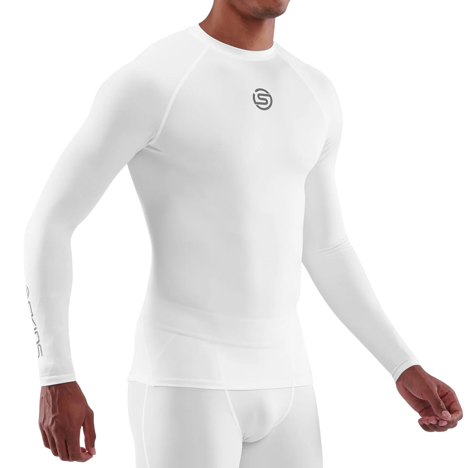 SKINS Men's Compression Long Sleeve Tops 1-Series - White - Image 4