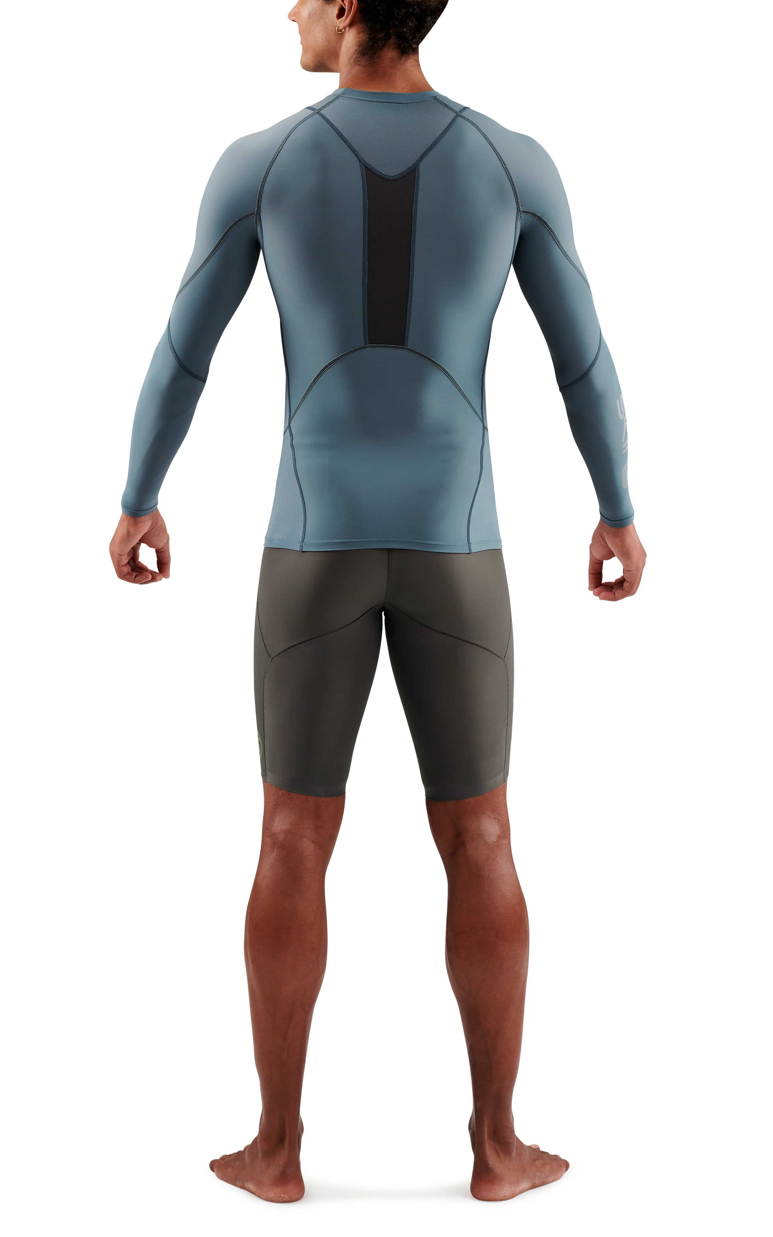 SKINS Men's Compression Long Sleeve Tops 3-Series - Blue Grey - Image 4