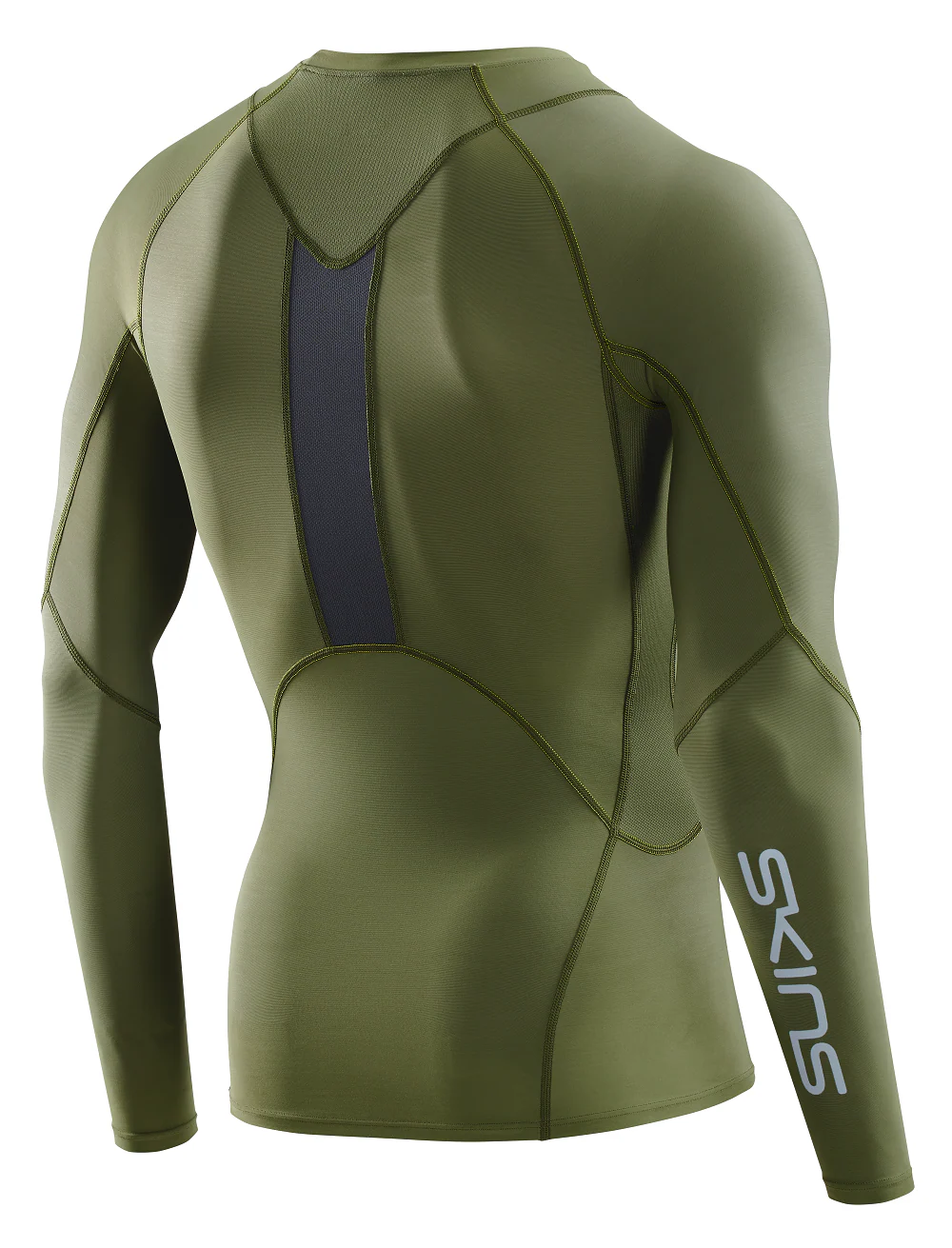 SKINS Men's Compression Long Sleeve Tops 3-Series - Khaki - Image 7