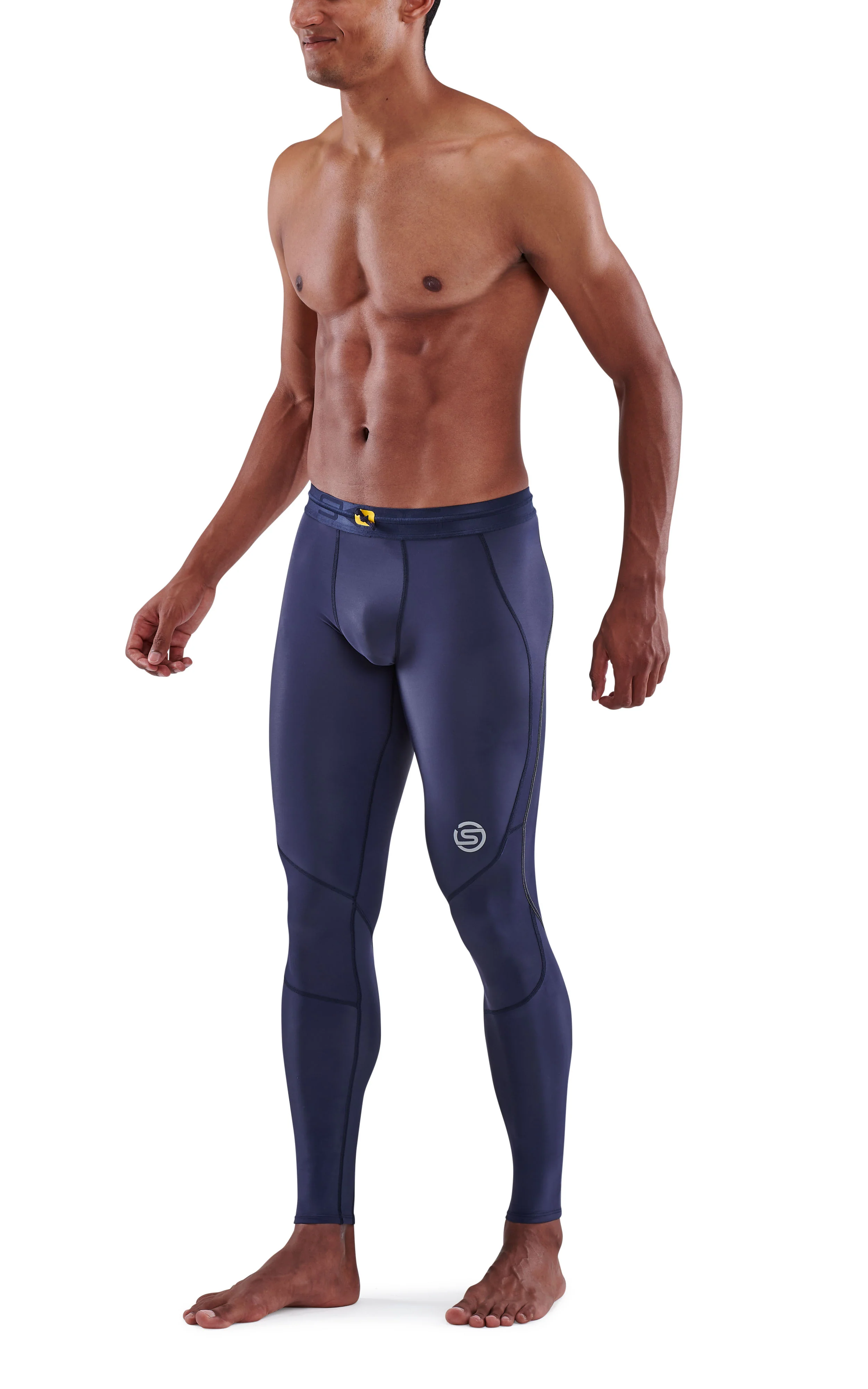 Skins Men's Compression Long Tights 3-Series - Navy Blue - Image 4