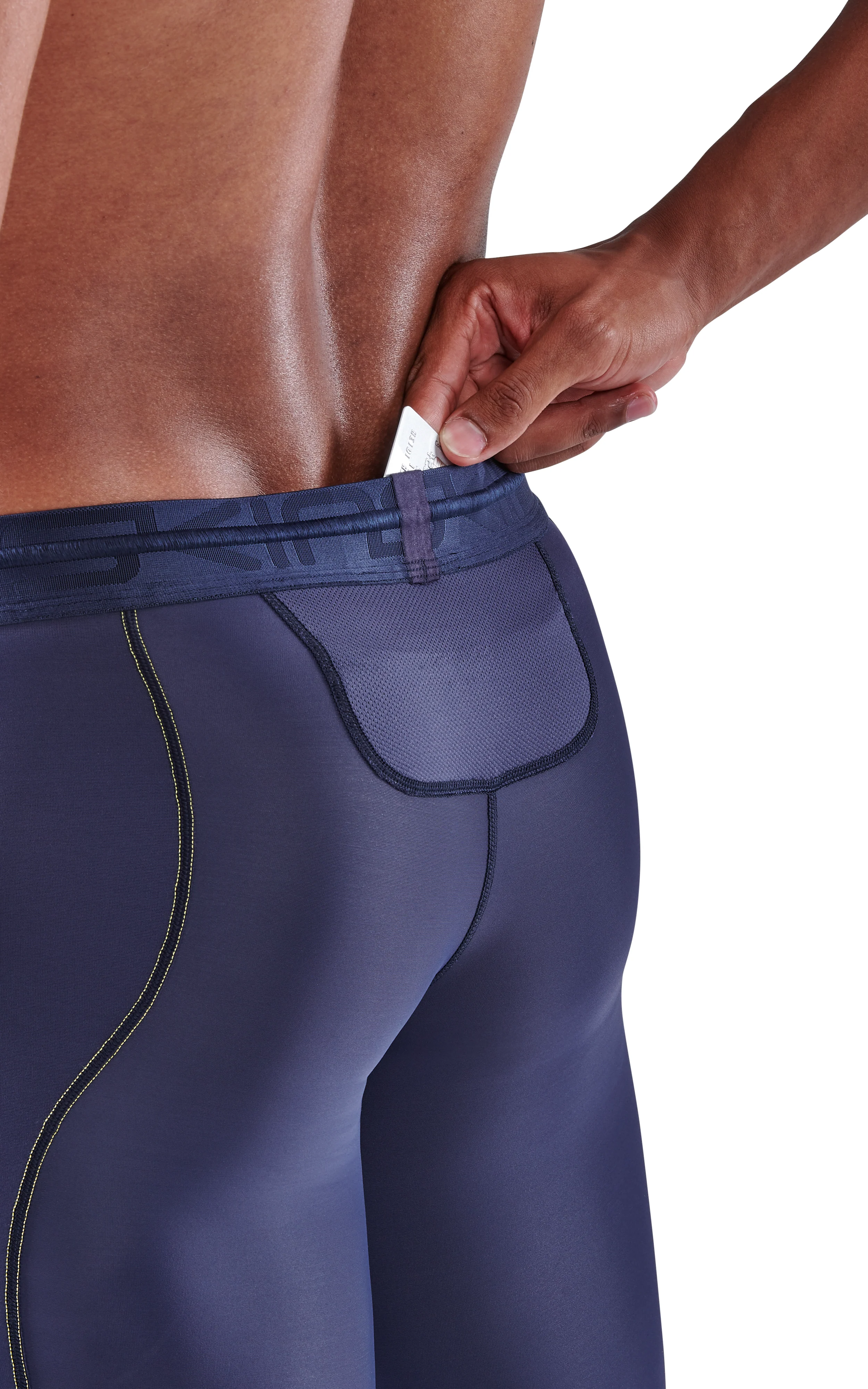Skins Men's Compression Long Tights 3-Series - Navy Blue - Image 5