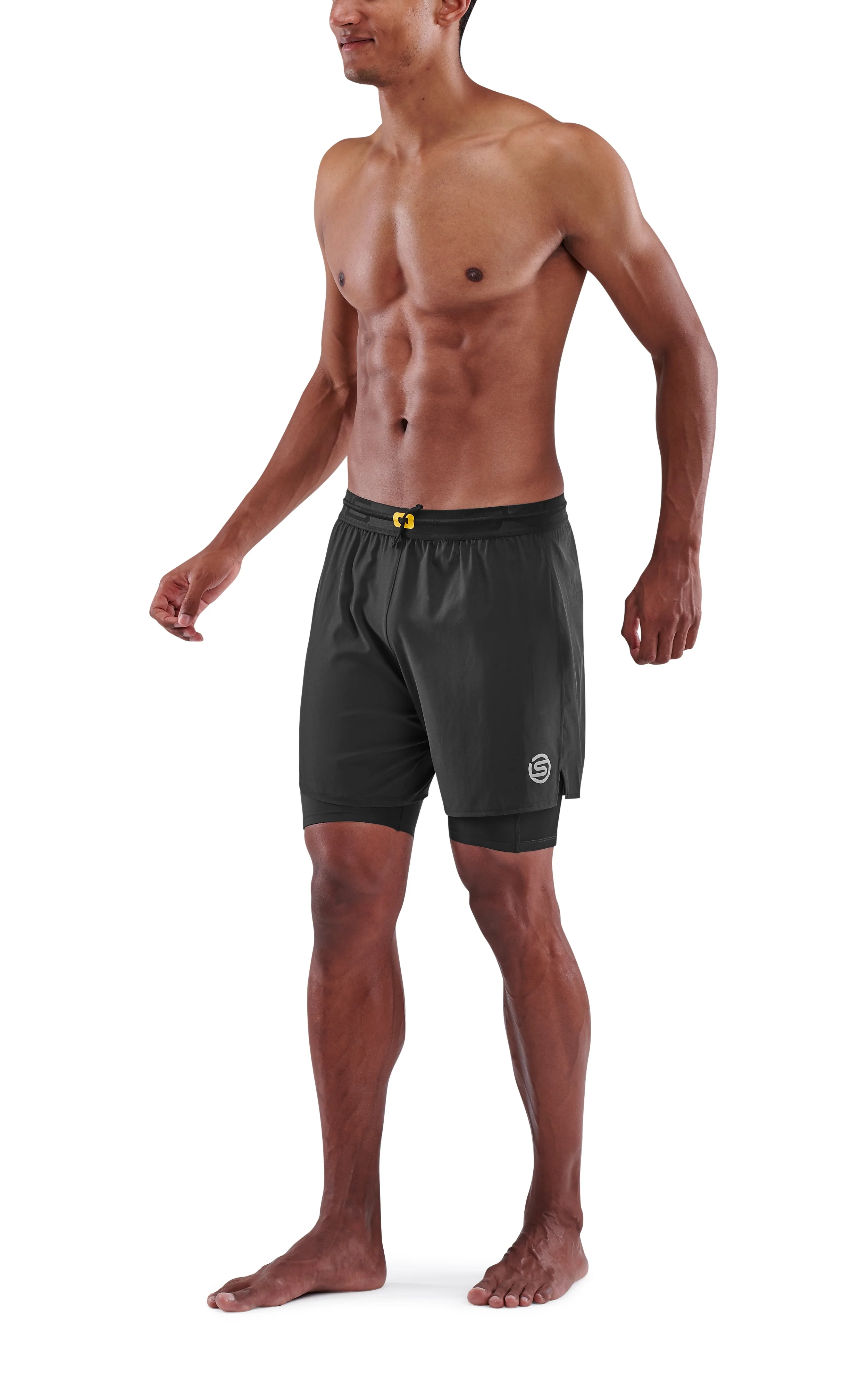 SKINS Men's Compression Superpose Half Tights 3-Series - Black - Image 4