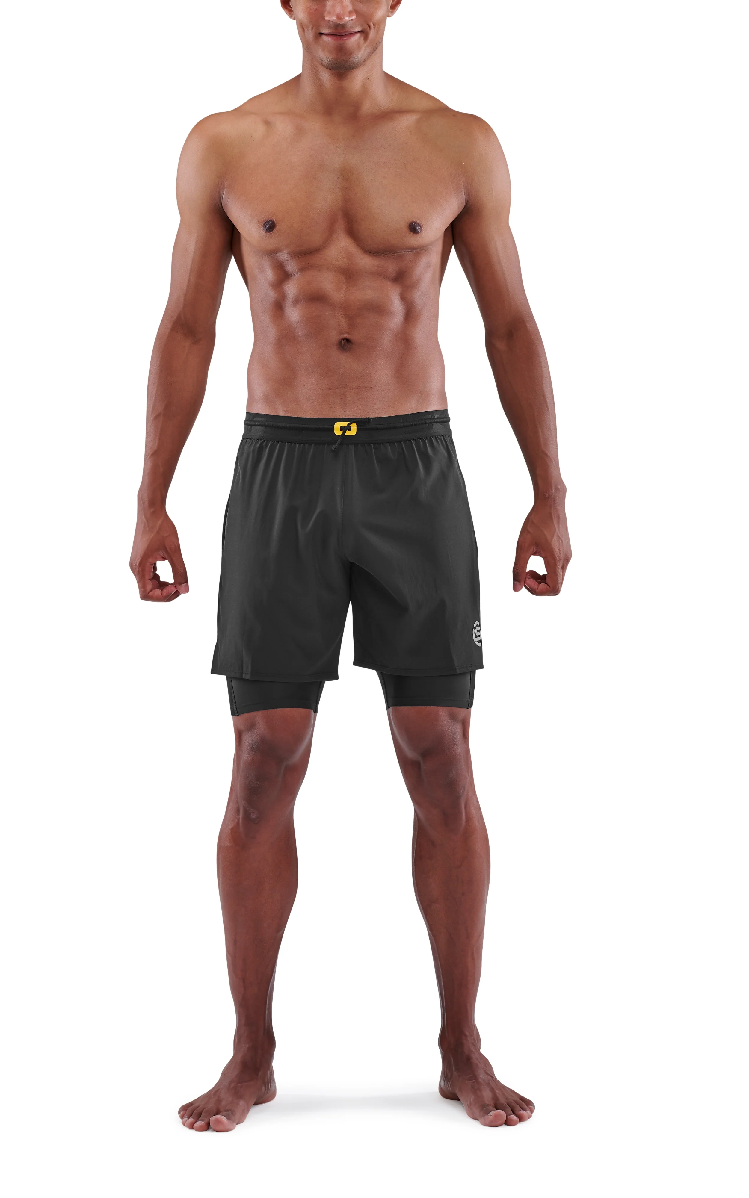 SKINS Men's Compression Superpose Half Tights 3-Series - Black - Image 6