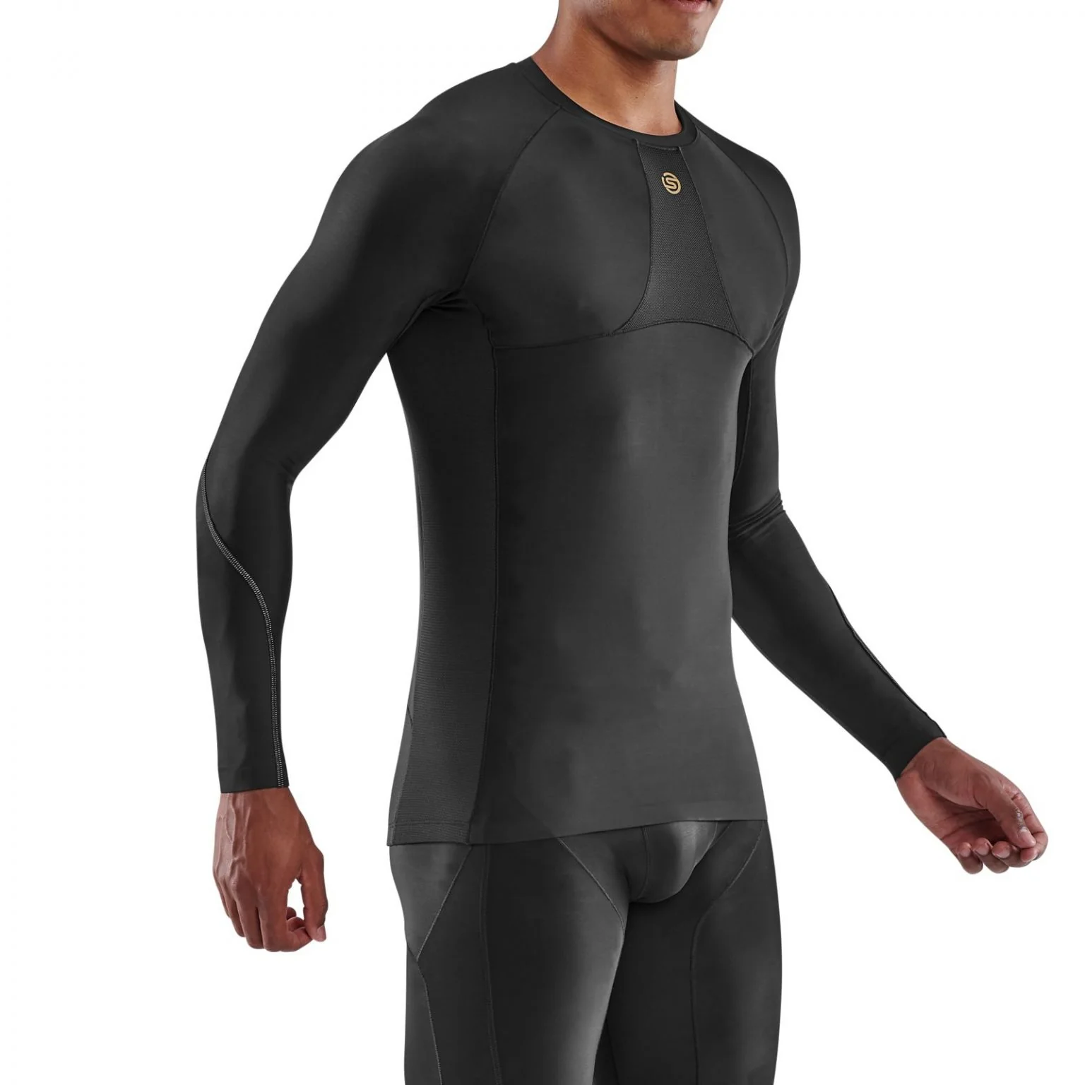 Skins Men's Series 5 Long Sleeve Top - Black - Image 3