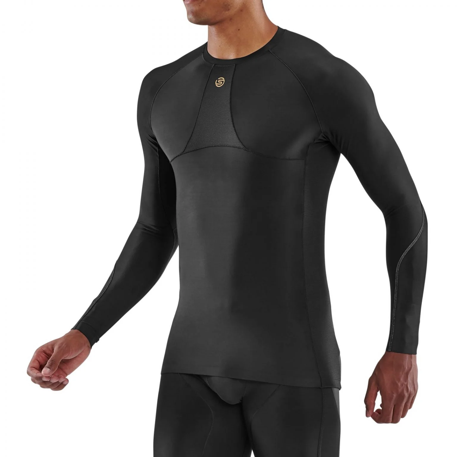 Skins Men's Series 5 Long Sleeve Top - Black - Image 4