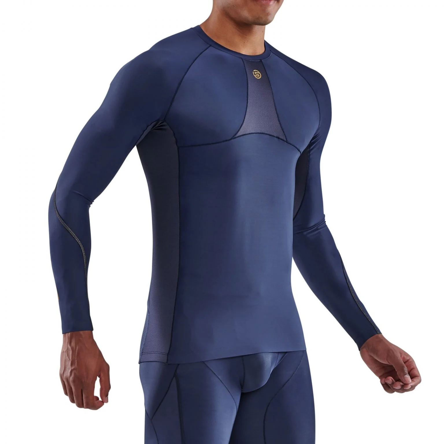 Skins Men's Series 5 Long Sleeve Top - Navy Blue - Image 3
