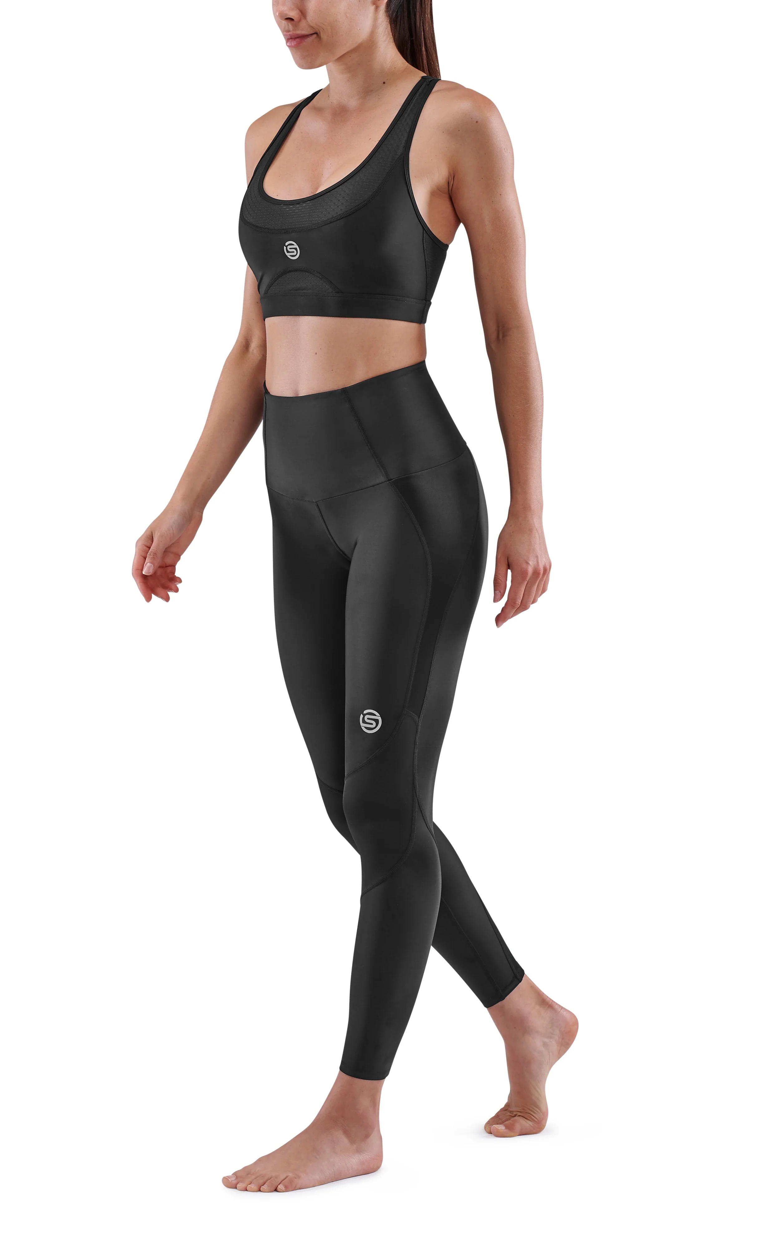 SKINS Women's Compression Skyscraper Tights 3-Series - Black - Image 5