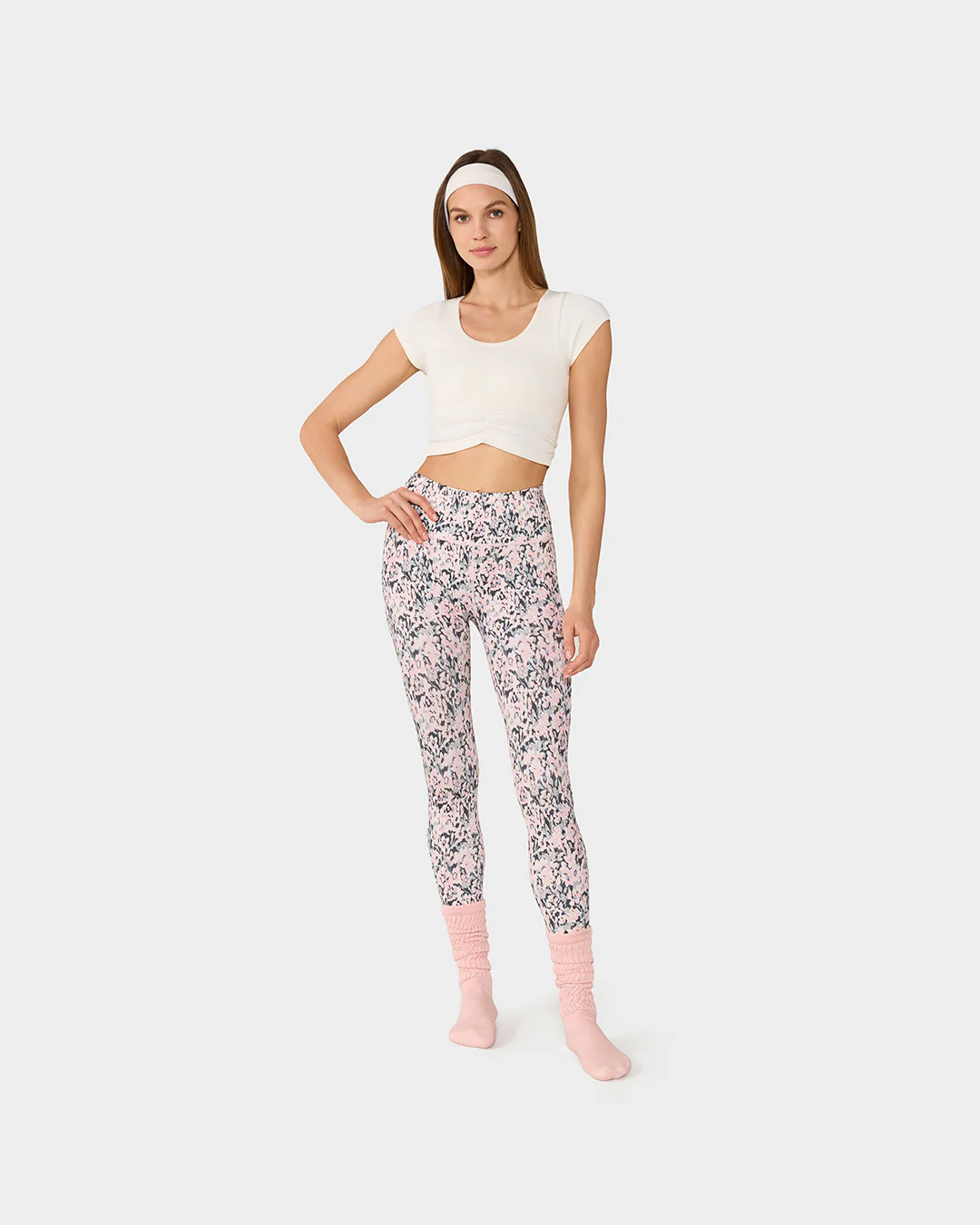 TAVI Seamless Ruched Rib Tee - Coconut - Image 5