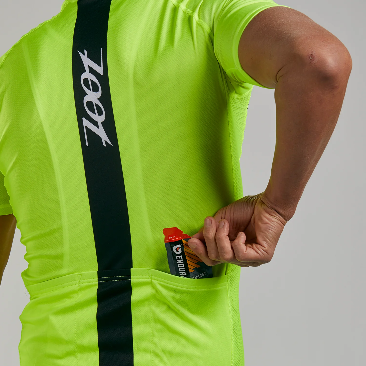 ZOOT MEN'S CYCLE CORE JERSEY - SAFETY YELLOW - Image 4
